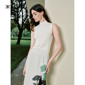 Fashion Half-Neck Cotton and Acetate Knitted Sweater