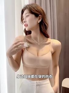 SHAN (32-42)Plus Size Seamless Underwear WomenS Thin Section Big Breasts Show Small Breasts Gathered Breasts Anti-Lighting Bra Breathable