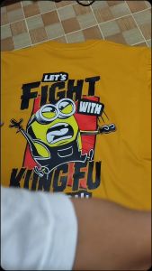 Baju Kaos Minion Kungfu Fight | Tshirt despicable me Kungfu Sound Cotton Combed