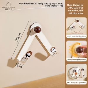MODERN SWEETHOME | Giá Để Đồ Có Chân Hút Có Thể Quay 304 Thép Không Gỉ
