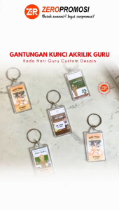 Gantungan Kunci Akrilik Guru Custom - Kado Hari Guru