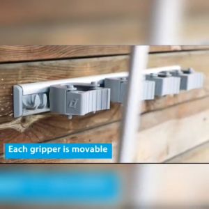 CT Mop & Broom Holder with Hook / Wall Hanger / Storage Rack Organizer / Pemegang Penyapu / Gantung Penyapu / 拖把夹