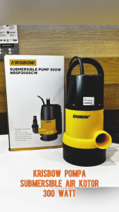 Krisbow Pompa Submersible Pump Untuk Air Kotor 300W menguras air kotor Submersible Pump 300W For Dirty water