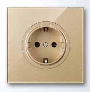 stopkontak/colokan gold krystal 1 way