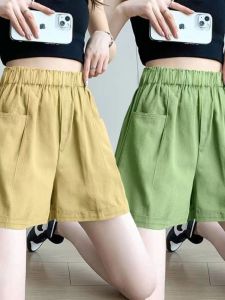 High Waist Cotton Shorts & Loose Slimming Casual Wide Leg Five-Quarter Pants Single/Dual Pack Summer Trendy Korean Style