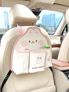 Tas Penyimpanan Mobil Tas Gantung Tas Gantung Beruang Kartun Tas Penyimpanan Sandaran Kursi Kulit Beruang Lucu Tas Penyimpanan Gantung Sandaran Kursi Mobil