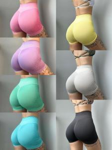 High-Waist Shaping Shorts Fitness Pants Womens Breathable Quick-Dry Yoga Gym Short Shorts Tight Fit Butt-Lifting Peach Butt