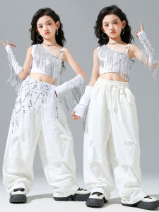 XINGYULI | Jazz & Hip-hop Dance Performance Costume Girls Sparkly White
