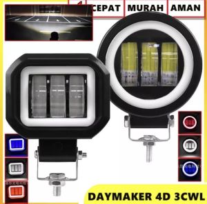 TERMURAH LAMPU TEMBAK KOTAK 2LENSA DAN 3LENSA K20 DAN K30 4D CREE ANGEL BLUE KOTAK 2LED KOTAK DAN BULAT WATERPROOF