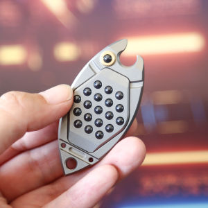 Hợp Kim Titan Cá Bong Bóng Đồ Chơi Fidget Móc Khóa Dụng Cụ Mở Nắp Chai Dụng Cụ Mở Hộp Cho Người Lớn Văn Phòng Để Bàn EDC Quà Tặng Giáng Sinh
