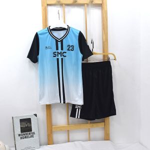 Shengkai Discount Childrens Clothing Boys Quick-Drying Basketball Wear Suit Childrens Kids Athleisure Short Sleeve Two-piece Set