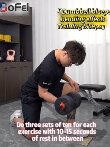 Dumbbells Pair Detachable 10-30 KG 35-50 Weights Dumbbell Set PVC Home Fitness 2 In 1 Barbell Set