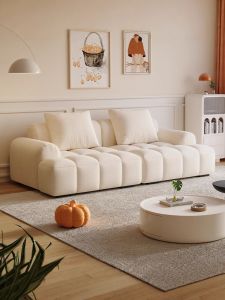 Creamy Cloud Design Sofa for Small Apartment