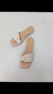 Annel Athena in Cream 1 Inch Block Heels Sandals