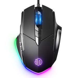 INPHIC W1 Wired Gaming Mouse 7200DPI  6 Programmable Buttons RGB Breathing Backlight Ergonomic Design Silent Optical Mice for PC Laptop