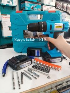 Bor Kayu Besi Cordless BENZ BZ-8105 10mm 24 Pcs 18Volt Bor Impact Drill 18V 8105 BZ