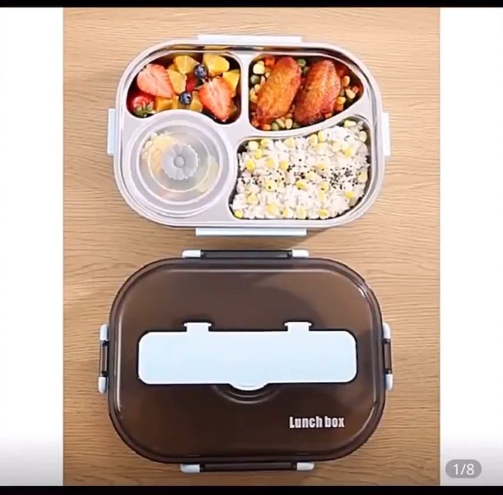 Générique Microwavable Stainless Steel Insulated Bento Box