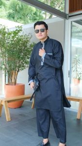 Koko jubah stelan gamis pakistan - stelan kurta pakistan - stelan baju muslim pria SD053 gamis haji umroh