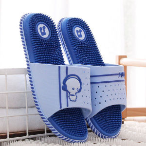 Massaging Indoor Slippers Mens Womens Anti-Slip Home Bathroom Summer Sandals Comfortable Soft TPR Bottom Couple Slippers