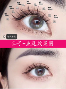 Type A Eyelash Fairy Eyelash Beauty Grafting Natural Simulation Internet Celebrity Fairy Hair Single Cluster Fake Eyelashes Eyelash Female Charm