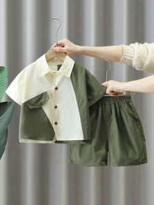 Boys Summer Thin Short Sleeve Shirt Shorts Set Cotton Casual Two Piece Suit for 2-18 Months Baby Boy Korean Style Kids Outfit