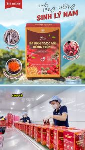 Trà Thảo Mộc Ba Kích Ngọc Cẩu Đông Trùng 7 Vị Hộp 30 Gói Trà Bổ Thận Nước Trà Tea Chè Tự Nhiên Organic