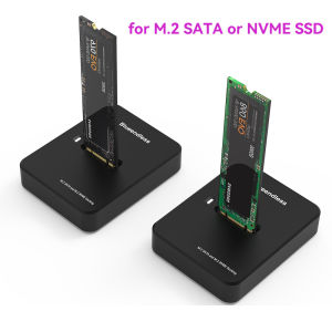 Dual Protocol M.2 NVME SATA SSD Docking Station Base External SSD Hard Disk Enclosure 10G Online Reading Writing Speed SSD Case