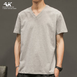 AKT | Cotton V-neck Loose Large-size Men T-shirt