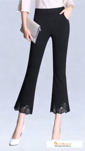 Quần nữ công sở ống loe quần công sở nữ ống lỡ phối ren GLQ142 Cuocsongvang