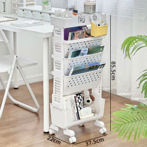 ตู้หนังสือแบบเคลื่อนที่ได้ ตู้หนังสือสำหรับเด็ก ตู้หนังสือสำหรับห้องทำงาน ตู้หนังสือแบบเรียบง่าย ตู้หนังสือพื้น ตู้หนังสือแบบตั้ง