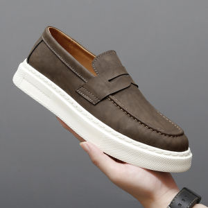 NUDANLAI | Retro Leather Men Shoes Soft Bottom Elevating Light Comfortable