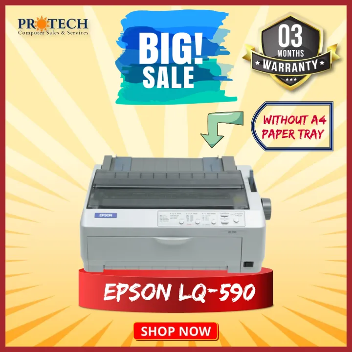 EPSON LQ-590 LQ590 LQ 590 DOTMATRIX PRINTER (REFURBISHED)