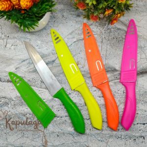 Pisau Dapur Stainless Dengan Sarung Pelindung
