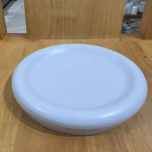 จานสังกะสีไวนิลสไตล์ภูเขาป่าสำหรับตักเนื้อวัวและเห็ด จานสังเคราะห์แบบแข็งสำหรับร้านอาหารสุกไล่ จานรองเนื้อสัตว์ ขนาด 8 นิ้ว