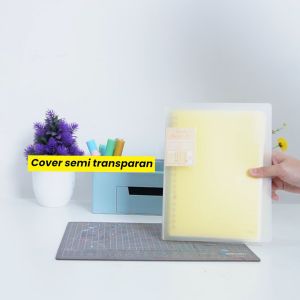 Deli Loose Leaf / Buku Catatan Binder Clip Notebook 60 Lembar QHX560