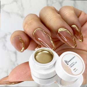1PC Metallic Silver Gold Rose Gold Mirror Nail Polish 3D Chrome Painting Gel Bright Drawing French Lines UV Manicure Art Varnish