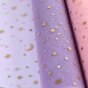 Star Moon Tulle Mesh Flower Wrapping Roll Floral Bouquet Wrapper Gift Packaging DIY Craft Party Decor