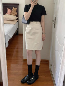 CHOEFULYN | Design Sensitivity High Waist Straight Tube Skirt
