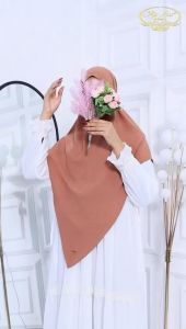 Hijab Non Pet Tali Kode ISIM Model Pinguin Bahan Kringkel Premium By Ory AjeZas Collection