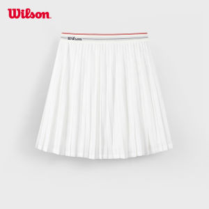 Wilson Summer Ladies LIMITLESS Tennis Skirt Sports Knitted Mini Skirt Net Folding Design Gym Fitness Running Skirt