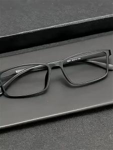 Kính Đọc Sách Siêu Nhẹ TR90 Hình Vuông Dành Cho Nam Và Nữ Chống Ánh Sáng Xanh Chất Lượng Cao Tròng Kính Polycarbonate Dùng Được Khi Xem Điện Thoại