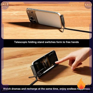 Type-C cable foldable mobile phone holder 2-IN-1 multi-function 240W fast charging data cable game mobile phone holder