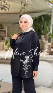 Raline shirt by Mdly Baju Kemeja Lengan Panjang Atasan Wanita Casual