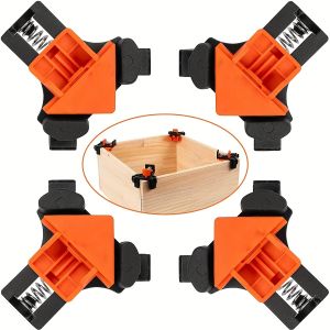 2pcs 90 Degree Corner Clamps For Woodworking Fast Adjustable Quick Spring Loaded Woodworking ClampsCabinetsPhoto Framing