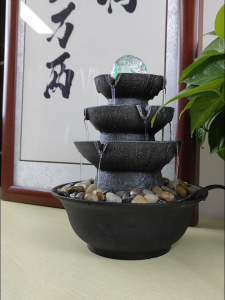 Eight Directions Wealth Feng Shui Ball Wealth-Attracting Feng Shui Wheel with Circulating Water