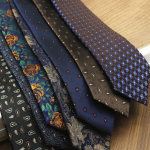 Retro Red Brown Orange Pattern Wedding Tie Mens Formal Business Handmade Groomsmen Wedding Tie Fashionable Casual Style