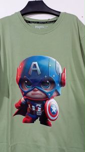 Kaos Pria 3 Dimensi Motif Animasi Baby Captain America Tshirt Oblong Katun 24s H0155 By Hans & Co