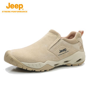Jeep | Jeep Mens Slip-On Outdoor Shoes Breathable Lightweight Anti-Slip Hiking Shoes Autumn Winter Fleece Warm Travel Shoes