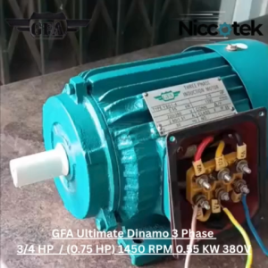 GFA Ultimate Dinamo 3 Phase 3/4 HP 1450 RPM 0.55 KW 380V Elektro Motor Penggerak Mesin