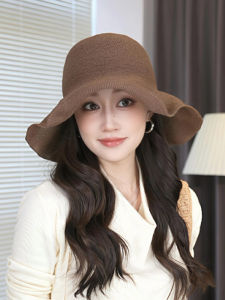 Handmade Summer Foldable Straw Boater Hat Womens Versatile Sun Protection Hat for Outings And Beach Vacations Wide Brim Hat